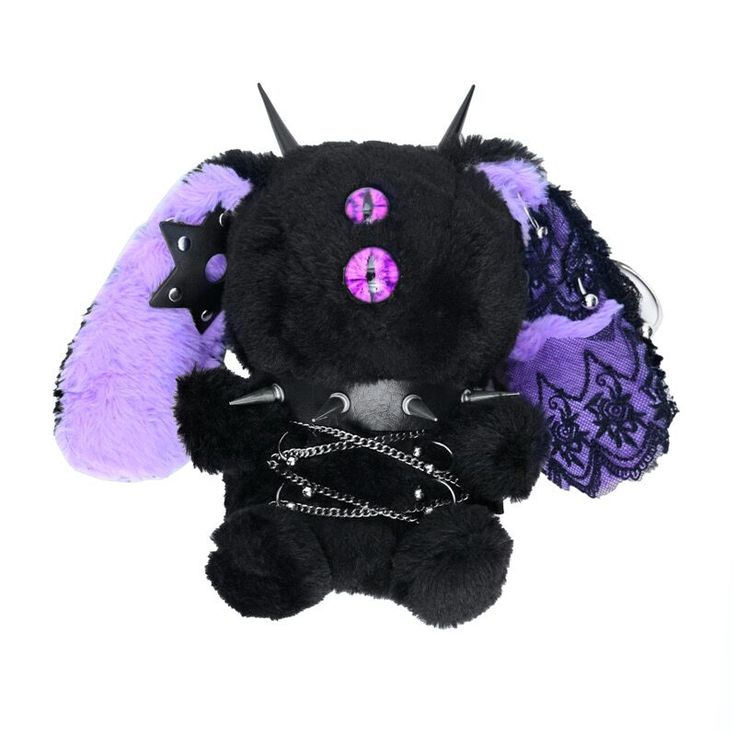 Color: BlackMaterial: Fluff Size One Size Black Alternative Style Bags, Black Edgy Shoulder Bag For Halloween, Gothic Black Shoulder Bag For Cosplay, Gothic Black Bag For Alternative Fashion, Gothic Black Bags For Alternative Fashion, Gothic Black Bag With Zipper Closure, Gothic Shoulder Bag For Alternative Fashion, Gothic Party Bag With Zipper Closure, Gothic Bags With Zipper Closure For Alternative Fashion