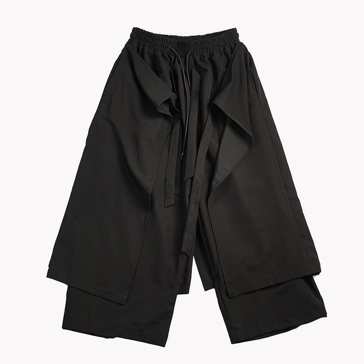 Mens Wide Leg Pants, Joggers Streetwear, Trousers Men, Culotte Pants, Winter Fit, Mens Pants Fashion, Ankle Length Pants, Japan Fashion, Mens Trousers