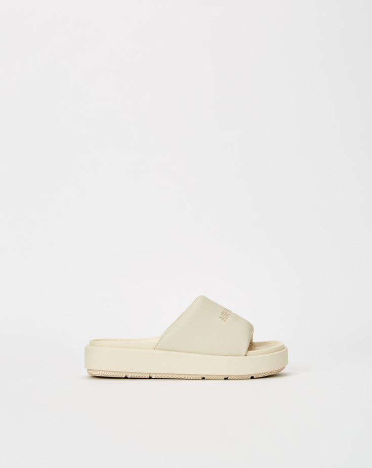 Women's Air Jordan Sophia Slide Comfortable Beige Slides With Removable Insole, Beige Synthetic Slides With Cushioned Footbed, Comfortable Beige Synthetic Slides, Beige Synthetic Slippers With Cushioned Footbed, Foam Slides With Textured Footbed, Beige Synthetic Slides With Round Toe, Beige Round Toe Synthetic Slides, Foam Slides With Removable Insole, Comfortable Beige Slides With Textured Footbed