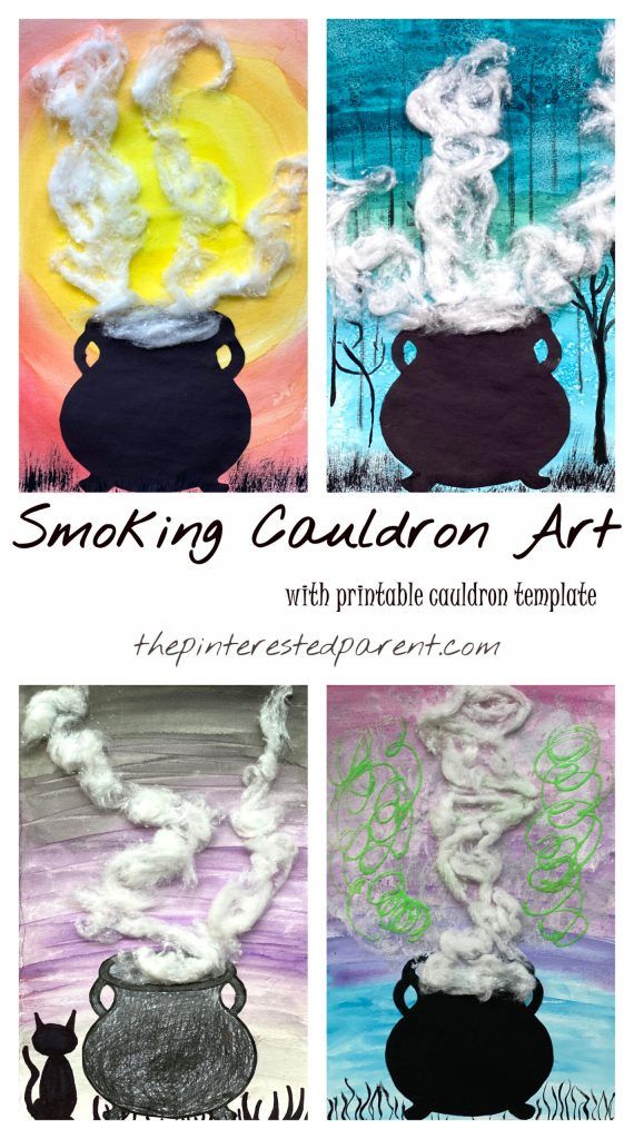 Smoky Witch Cauldrons – The Pinterested Parent Halloween arts and crafts. Watercolor, mixed media painting projects for kids Art Crafts Elementary School, Fall Crafts Elementary School, Halloween Art For 2nd Grade, Halloween Arts And Crafts For Upper Elementary, Easy Art Projects For Seniors, Ks2 Art Club Ideas, Easy Crafts For Elementary Students, October Art Projects For Kids Elementary, Halloween Crafts 5th Grade