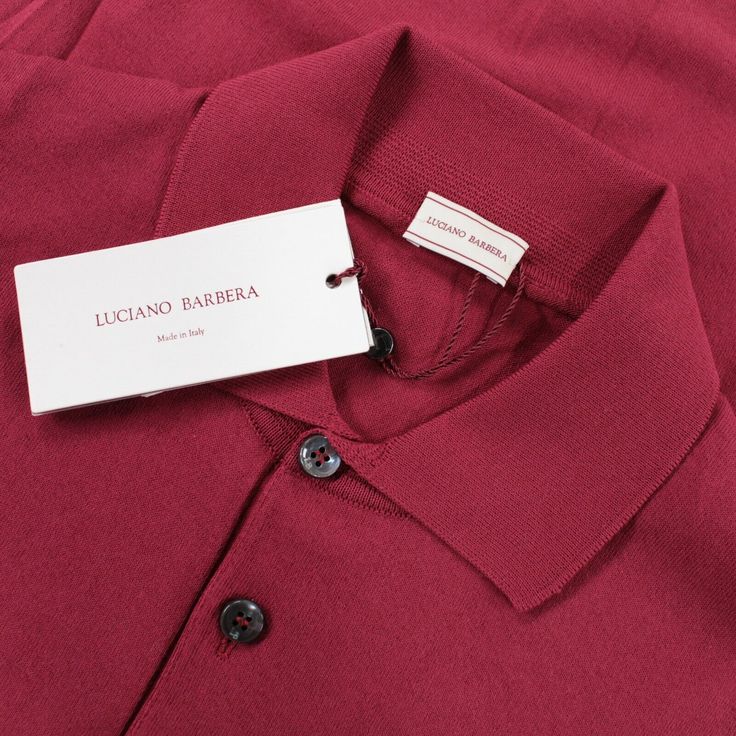 Luciano Barbera Red 2xl Classic Red Top With Casual Collar, Classic Red Tops With Spread Collar, Classic Long Sleeve Tops In Burgundy, Red Polo Collar Top For Fall, Red Short Sleeve Polo Shirt For Work, Fitted Red Top With Spread Collar, Classic Red Top With Spread Collar, Red Fitted Top With Spread Collar, Elegant Red Short Sleeve Shirt