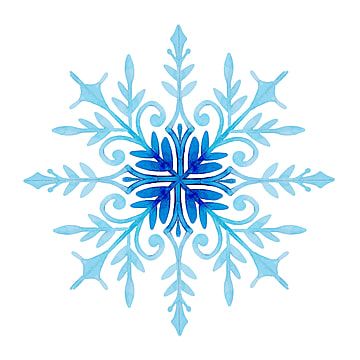 a blue snowflake on a white background