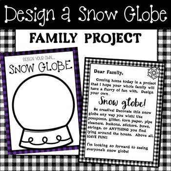 a snow globe project with the words design a snow globe on it and an image of a