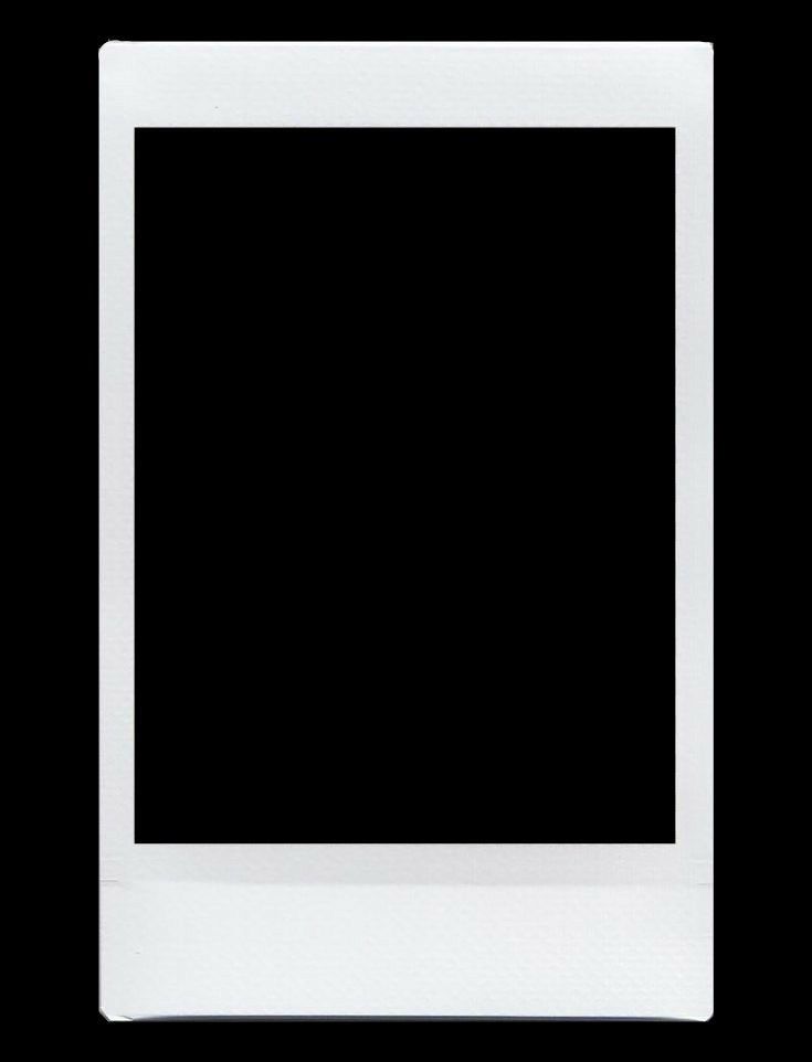 an empty white square frame on a black background