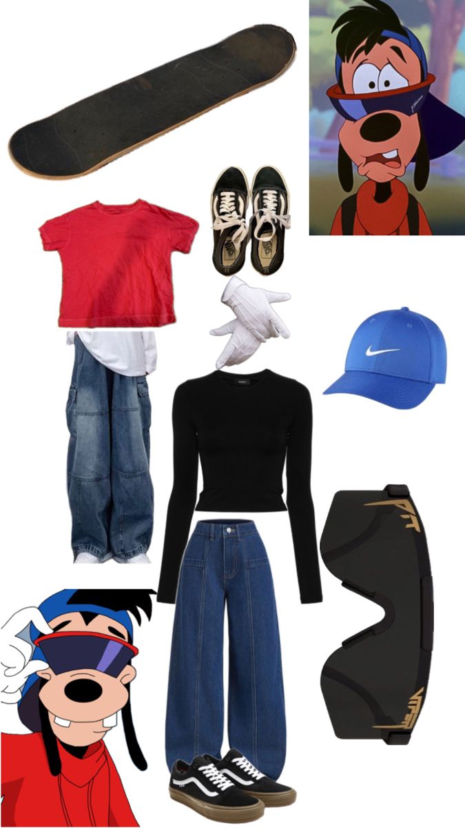 Costume to wear for Halloween Disney Halloween Costumes Goofy Movie, Character Day School Spirit Week, Disney Characters To Dress Up As, Spirit Week Character Day Ideas, Halloween Costumes Goofy, Max From Goofy Movie Costume, Easy Disney Costumes Diy Last Minute, Max Goof Costume, Creative Disney Costumes