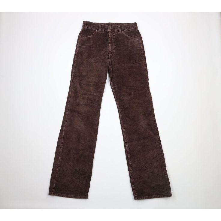 Vtg 70s Levis Mens 30x34 Distressed Velour Corduroy Bell Bottoms Pants Brown Usa Mens Pants Blemishes On Both Legs. Mended Hole On The Back Butt. Has Color Fade. Usa Made Mens Size 30 (No Tag, Check Measurements) Measurements Are: 15 Inches Across The Waist Laid Flat 34 Inch Inseam 45 Inches From Top To Bottom 10 Inch Leg Open Brown Cotton Check Out My Other Items In My Store! Pr1842 Retro Brown Cotton Jeans, Vintage Brown Corduroy Bottoms, Levi's Cotton Bottoms With Standard Cut Leg, 90s Style Levi's Cotton Bottoms, Retro Full-length Corduroy Pants, Retro Full Length Corduroy Pants, Retro Levi's Wide-leg Bottoms, Levi's Straight Leg Corduroy Bottoms, Vintage Straight Leg Corduroy Bottoms