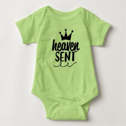 Heaven Sent Baby Bodysuit - girl gifts special unique diy gift idea Girl Onsies, Princess Onesie, Cute Onesies, Custom Baby Onesies, Cricut Baby, Personalized Baby Clothes, Newborn Onesies