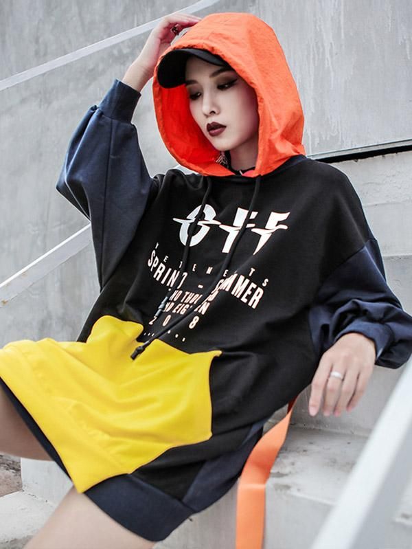 Sku CY-!67300 Material >80%Cotton Style Hooded Feature Contrast Color , Split-joint Occasion Original Creation , Stylish Selection Seasons Spring , Autumn Type Hoodies&sweatshirt Tops Color BLACK Size FREE SIZE Please consult the size chart we provide for this item's measurements to help you decide which size to buy.Please note: There may be 1-3cm differ due to manual measurement.CMINCH Bust Shoulder Sleeve Hemline Length Sleeve Opening FREE SIZE 148 120 51.5 91 85 20-30 Model's information : Weight : 46 KgHeight : 164 Cm (64.57 Inches)Bust : 78 Cm (30.71 Inches)Waist : 60 Cm (23.62 Inches)Hips : 80 Cm (31.50 Inches) Winter Sportswear Sweatshirt With Drawstring, Winter Sports Sweatshirt With Drawstring, Long Sleeve Drawstring Sweatshirt For Sports, Black Tops For Winter Outdoor Activities, Black Winter Tops For Outdoor Activities, Spring Hooded Techwear Sweatshirt, Spring Techwear Hooded Sweatshirt, Black Long Sleeve Sweatshirt With Contrast Color, Black Long Sleeve Hoodie For Outdoor Activities