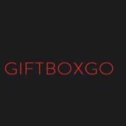 the word giftboxgo is written in red on a black background