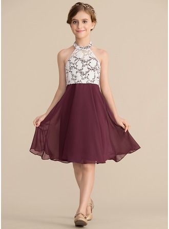 JJ's House Chiffon Lace Halter Daily Junior Bridesmaid Dresses Summer A-line General Plus Back Zip Cabernet No Knee-Length Red Sleeveless Junior Bridesmaid Dress. #JJ's House #Chiffon #Lace #Halter #Daily #JuniorBridesmaidDresses #Summer #Aline #General #Plus #BackZip #Cabernet #No #KneeLength #Red #Sleeveless #JuniorBridesmaidDress Fancy Dress For Teens, Scoop Neck Bridesmaid Dress, Wedding Kids Outfit, Long Sleeve Bridesmaid Dress, Toxic Vision, Bridesmaid Dresses Boho, Blush Bridesmaid Dresses, Junior Bridesmaid Dress, Cascading Ruffles