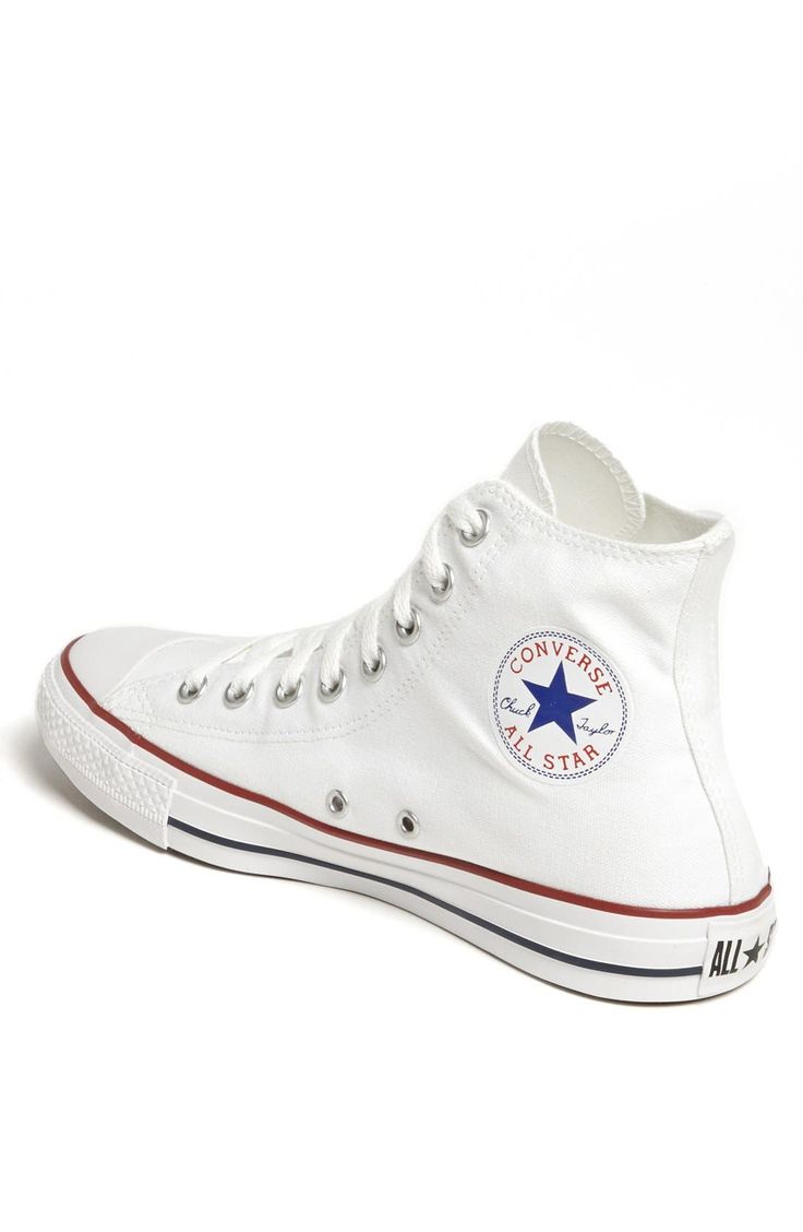 Vintage 1970s style lives on in an iconic, always-cool high-top sneaker that maintains its classic canvas upper and foxing-striped bumper cupsole. Style Name:Converse Chuck Taylor All Star High Top Sneaker (Unisex). Style Number: 143915. Classic Converse High-top Sneakers, Classic Converse High-top Sneakers With Gum Sole, Classic Converse High-top Sneakers With Rubber Toe Cap, Classic Converse High-top Canvas Shoes, Classic High-top Canvas Shoes With Gum Sole, White Lace-up Sneakers With Canvas Lining, Sporty Converse Cotton High-top Sneakers, Casual White High-top Sneakers With Rubber Toe Cap, Classic High-top Canvas Shoes With White Sole