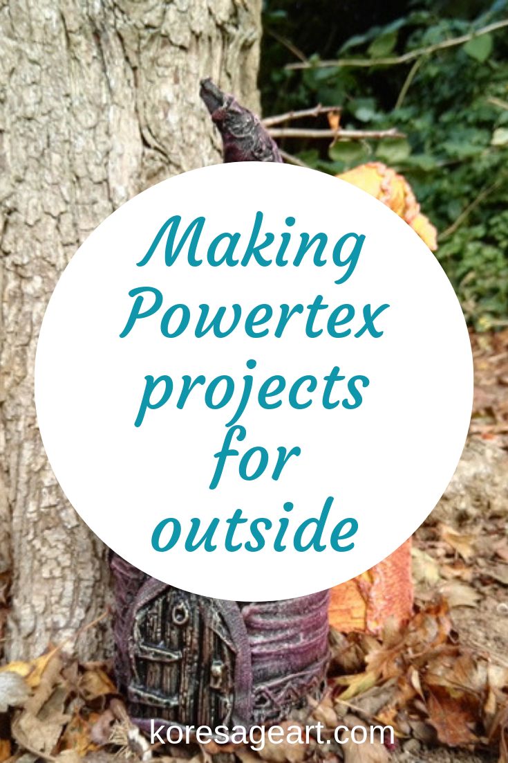 the words making powerex projects for outside are in front of an image of a tree