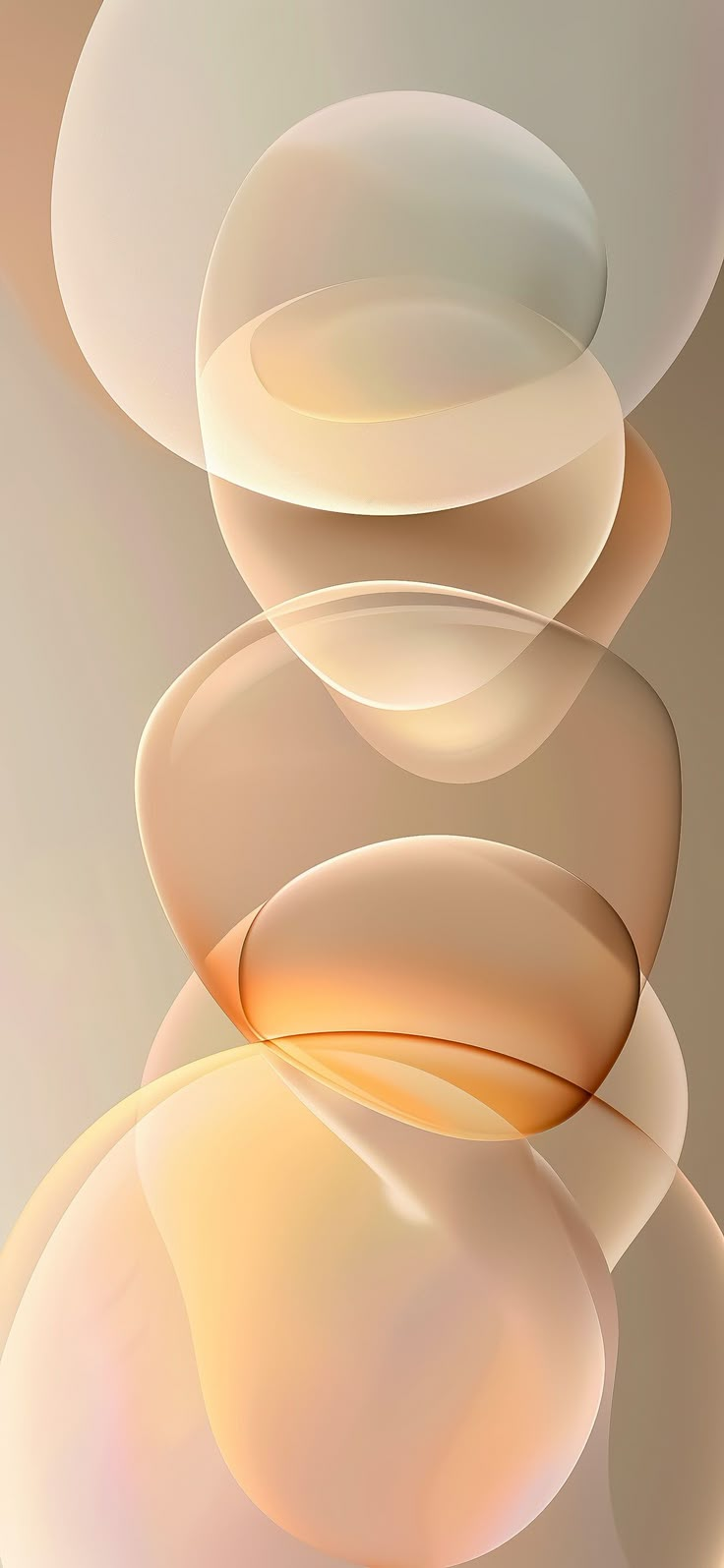 an abstract background with circles and curves in pastel colors, including oranges and browns