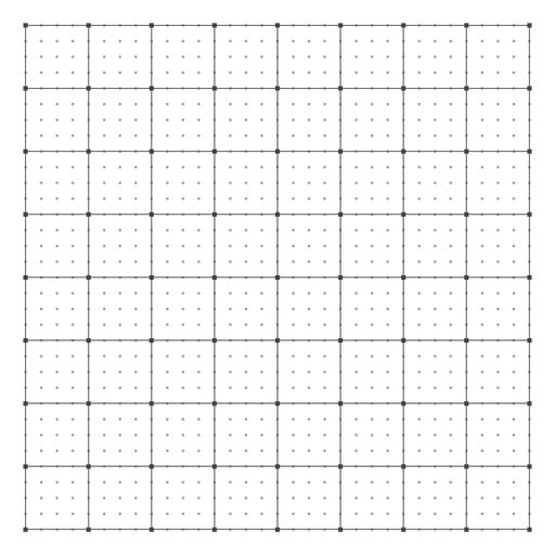 an image of a grid paper with dots on it