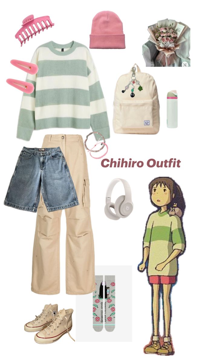 Chihiro Cosplay, Pretty Movie, Cottagecore Outfits, Character Inspired Outfits, Korean Casual Outfits, Anime Inspired Outfits, Casual Cosplay, Themed Outfits, Cosplay Outfits