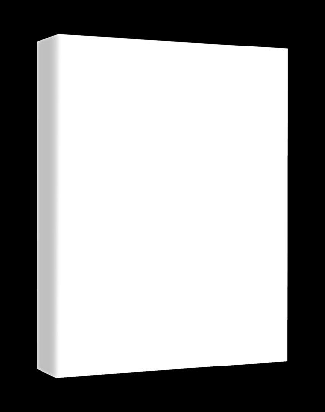 a white square box on a black background with clipping area for text or image