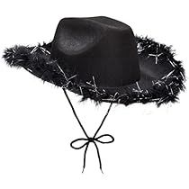 Cowgirl Fancy Dress, Black Cowgirl Hat, Cowboy Hats For Women, Bachelorette Party Accessories, Black Cowboy Hat, Black Cowgirl, Rodeo Cowgirl, Felt Cowboy Hats, Cowgirl Costume