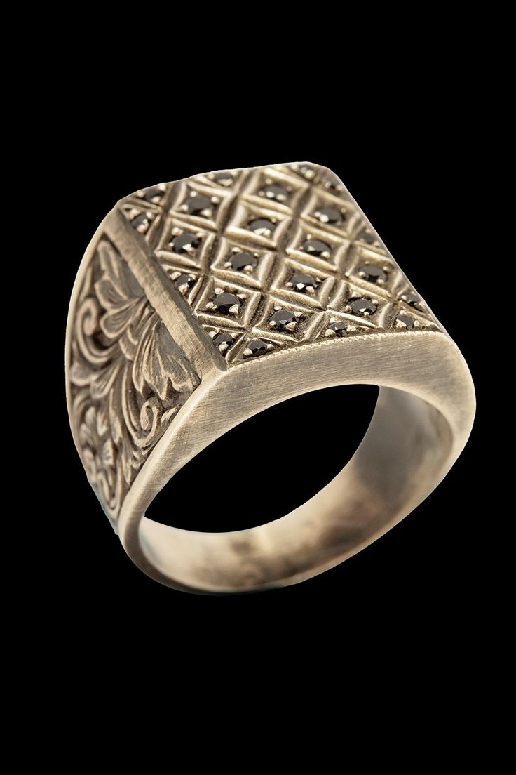 Arabesque Figure Ring, 925k Sterling Silver, men's jewelry ARABESQUE Collection It is an intricate embroidery and decoration art found in Arab architecture, especially in Andalusia. It hosts the modern style with the objects in the collection, in which unlimited, free and elegant lines consisting of intertwined complex geometric and geometric shapes are embroidered. Luxury Signet Ring With Intricate Design For Anniversary, Luxury Etched Ring Jewelry, Luxury Oxidized Finish Rings For Anniversary, Luxury Carved Ring Jewelry, Luxury Carved Jewelry Ring, Luxury Formal Signet Ring With Intricate Design, Luxury Sterling Silver Filigree Ring, Luxury Carved Rings, Elegant Formal Rings With Antique Finish