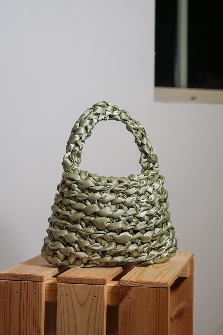 a basket sitting on top of a wooden table