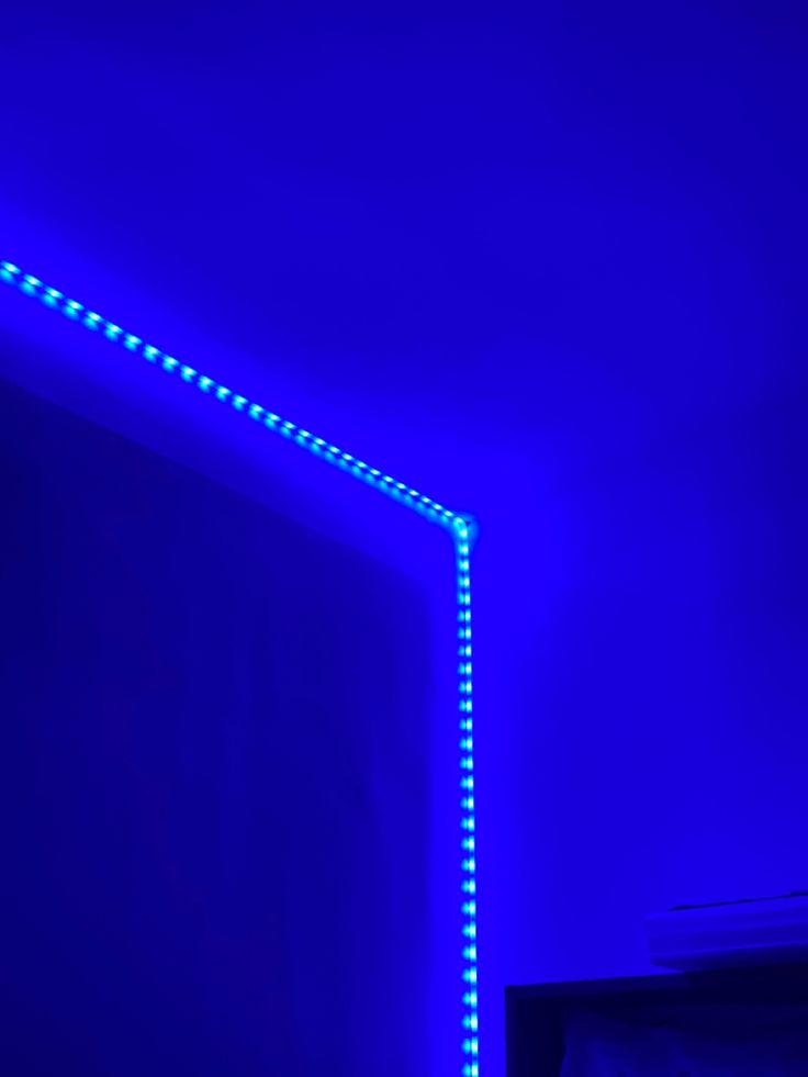 aesthetic blue led Led Blue Lights Room, Blue Light Bedroom Aesthetic, Led Light Aesthetic Room, Blue Lamp Aesthetic, Blue Led Room Aesthetic, Dark Blue Led Lights Aesthetic, Led Lights Bedroom Blue, Dark Room With Led Lights, Neon Blue Room