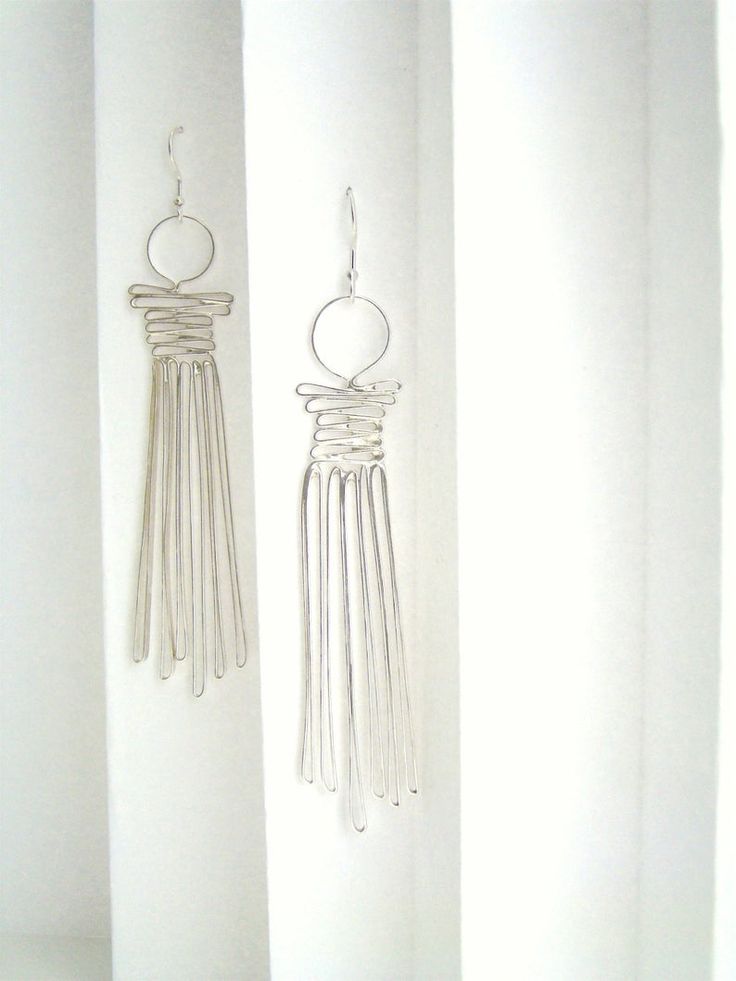 Caryatids Earrings Long Woman Earrings Silver Long Earring | Etsy Modern Wire Wrapped Drop Earrings, Handmade Modern Chandelier Earrings For Gifts, Modern Handmade Chandelier Earrings For Gift, Modern Handmade Chandelier Earrings Gift, Artistic Metal Dangle Earrings, Artistic White Drop Earrings, Handmade Long Drop Earrings, Artsy Sterling Silver Dangle Earrings, Artistic Sterling Silver Single Earring