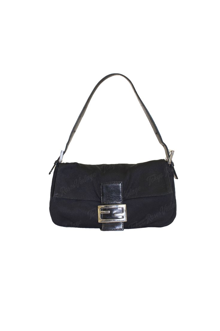 Baguette Bag Fendi, Fendi Baguette Black, Fendi Baguette Bag Vintage, Fendi Baguette Vintage, Vintage Fendi Baguette, Fendi Crossbody Bag, Black Fendi Bag, Fendi Clothing, Vintage Designer Handbags