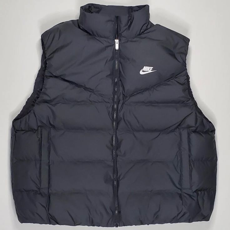 100% Authentic Nike Product New With Tags Nike Zip Through, Nike Winter Outerwear, Nike Black Puffer Jacket For Streetwear, Nike Casual Solid Color Outerwear, Nike Puffer Outerwear For Streetwear, Nike Black Puffer Jacket For Cold Weather, Nike Casual Black Puffer Jacket, Casual Nike Black Puffer Jacket, Casual Black Nike Puffer Jacket