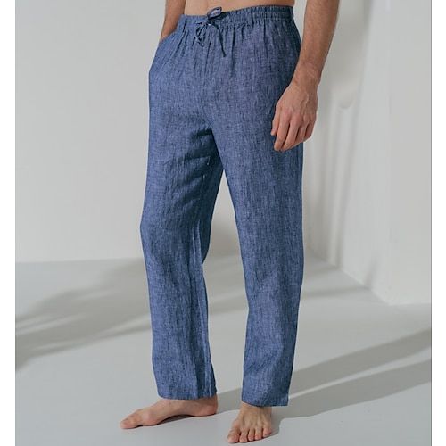 Season:Spring   Fall; Fabric:100% Linen,French Linen; Gender:Men's; Style:Fashion,Classic Style; Occasion:Casual,Daily,Holiday; Fit Type:Regular Fit; Function:Comfort,Breathable; Waistline:Mid Waist; Pattern:Plain; Design:Straight Leg,Elastic Waist,Drawstring; Pants Type:Casual Pants,Linen Pants,Trousers; Fly Type:Elasticity,Drawstring; Front page:FF; Listing Date:11/09/2023; Hips:; Length:; Waist: Fashion Classic Style, Mens Linen Pants, Trousers Casual, Linen Men, Linen Fashion, Mens Linen, French Linen, Style Classique, Type Of Pants