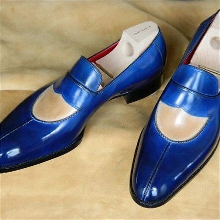 Category:Loafers  Slip-Ons; Upper Materials:PU; Embellishment:Splicing; Season:Fall,Winter; Gender:Men's; Activity:Walking; Toe Shape:Round Toe; Style:British; Outsole Materials:Rubber; Occasion:Office  Career,Party  Evening; Closure Type:Loafer; Function:Warm,Massage,Wear Resistance; Pattern:Solid Colored; Listing Date:11/22/2023; 2024 Trends:Formal Shoes,Dress Shoes; Foot Length:; SizeChart1_ID:2:185810; Size chart date source:Provided by Supplier. Boys Blue Dress Shoes, Blue Brogue-detailed Loafers For Galas, Elegant Blue Slip-on Leather Shoes, Blue Slip-on Loafers For Fall, Elegant Formal Winter Loafers, Blue Slip-on Dress Shoes For Party, Blue Pointed Toe Oxfords For Formal Occasions, Blue Leather Loafers For Fall, Blue Almond Toe Oxfords For Office