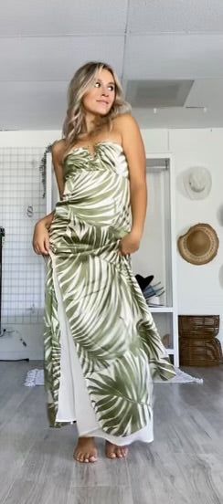 Get ready to look parfait in our Palm Perfection Dress! Made for elegance and sexiness, this midi/maxi dress is perfect for any occasion. With its flawless palm design, you'll be the center of attention. Hurry and snag this perfection before it runs out! fd11476-p1619 Elegant Tropical Print Midi Dress, Tropical Print Midi Dress For Vacation, Fitted Tropical Midi Dress For Vacation, Elegant Tropical Print Maxi Dress For Summer, Tropical Fitted Midi Dress For Vacation, Elegant Summer Maxi Dress With Tropical Print, Elegant Fitted Tropical Print Maxi Dress, Elegant Fitted Maxi Dress With Tropical Print, Chic Tropical Print Maxi Dress For Day Out