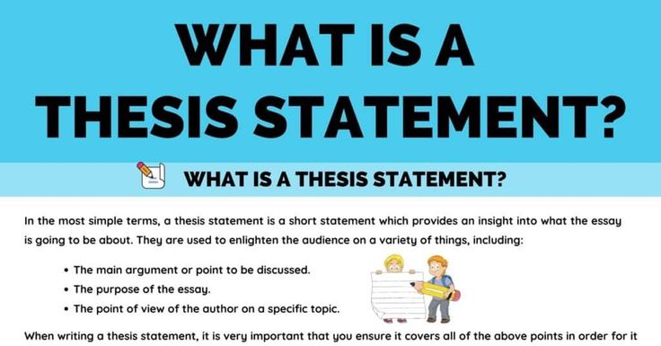 a poster with the words what is a thesis statement?