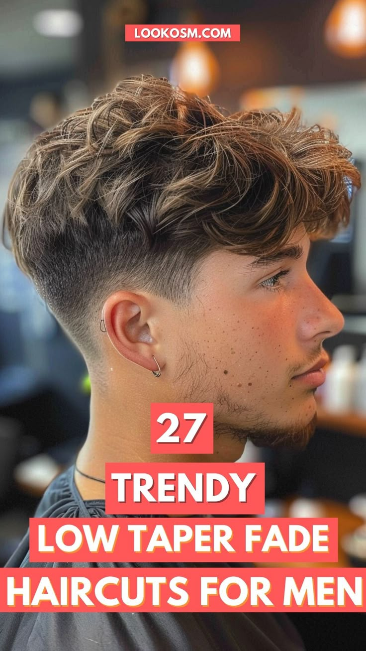 27 Low Taper Fade Ideas for Men Who Want to Stand Out Men’s Haircuts Tapered Sides, Llama Haircut Boy, Broccoli Haircut Men, Hairstyles For Teen Boys 2024, Messy Fringe Haircut Men Taper, Men’s Fade Haircuts With Curly Hair, Mid Taper With Textured Fringe, Popular Teen Boy Hairstyles 2024, Mens Low Drop Fade Haircut