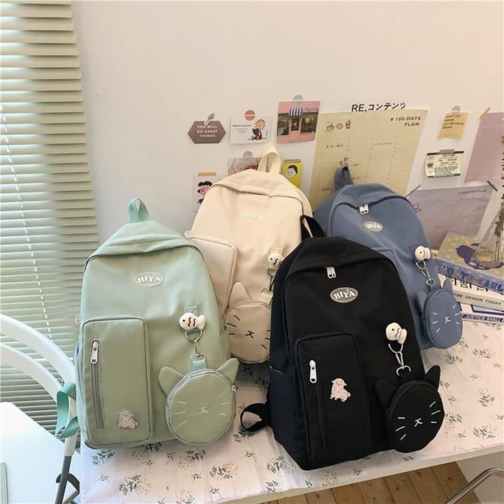 Material: Polyester Color: Black . Beige . Green . Blue Size Info: 30cm x 13cm x 40cm Trendy Backpack With Cat Design For Daily Use, Travel Bags With Cat Design For Back To School, Travel Bag With Cat Design For Back To School, Trendy Cat Design Backpack For Daily Use, Cat Design Travel Bag For Back To School, Casual Cat Design Backpack Bag, Casual Cat Design Backpack, Casual School Backpack With Cat Design, Casual Cat Design Backpack For Daily Use