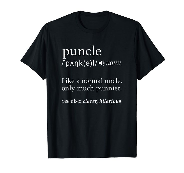 a black t - shirt with the words puncle on it