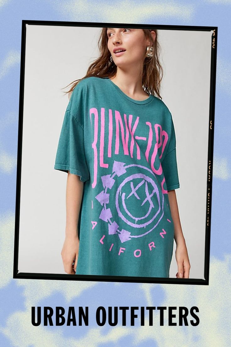 Favorite oversized graphic tee only at Urban Outfitters. Our top-rated Blink 182 oversized graphic tee has all the small things that make it feel like the best vintage find. Cut in a loose, drapey fit for an oversized graphic tee silhouette you can wear as is or as a mini t-shirt dress. In a special overdyed finish for that perfect vintage-y broken-in look and feel. Find it only at Urban Outfitters. Features Blink 182 oversized graphic tee Slouchy t-shirt dress fit Overdyed finish UO exclusive C Urban Outfitters Relaxed Fit T-shirt For Spring, 90s Inspired Graphic Print T-shirt For Summer, Urban Outfitters Letter Print T-shirt For Summer, Urban Outfitters Letter Print T-shirt For Spring, Urban Outfitters Summer Text Print T-shirt, Trendy Urban Outfitters Relaxed Fit T-shirt, Relaxed Fit Graphic T-shirt From Urban Outfitters, Urban Outfitters Relaxed Fit T-shirt With Graphic Print, Urban Outfitters Relaxed Fit Graphic T-shirt