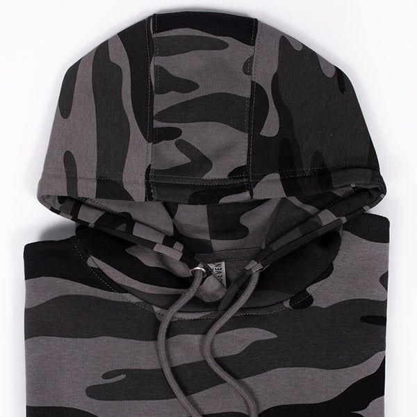 Wear this comfortable and cozy Camo Hoodie. Features smooth and soft cotton, this durable unisex hoodie will keep you comfortable all year round. With its 3-panel hood that's lined for extra comfort and has a double-needle topstitching on all seams. On top of that, the ribbed cuffs and waistband keep the cold out and warmth in. Made to stand out with its camo print, this premium hoodie is a must-have! Enhance your getup with its ideal complement to our Unisex collections. FEATURES: 3 Panel Hood Black Outdoor Hoodie With Adjustable Hood, Gray Hooded Jacket With Fleece Lining For Streetwear, Black Hoodie With Drawstring Hood For Outdoor Activities, Hip Hop Cotton Sweatshirt For Outdoor, Cotton Hip Hop Sweatshirt For Outdoor, Techwear Cotton Hoodie For Outdoor Activities, Comfortable Hoodie With Adjustable Hood, Fleece Hoodie With Adjustable Hood, Outdoor Techwear Hoodie With Ribbed Cuffs