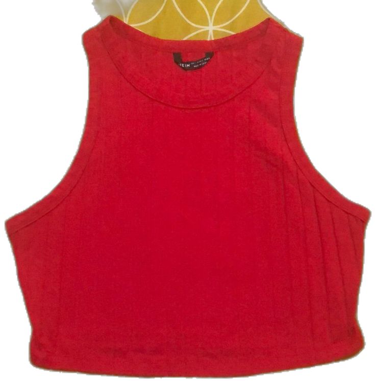 Trendy Red Tank Top For Party, Trendy Red Tank Top For Night Out, Trendy Red Stretch Crop Top, Trendy Fitted Red Crop Top, Red Fitted Cropped Tank Top, Red Cropped Fitted Tank Top, Cute Summer Shirts, Tops Shein, Outfit Looks