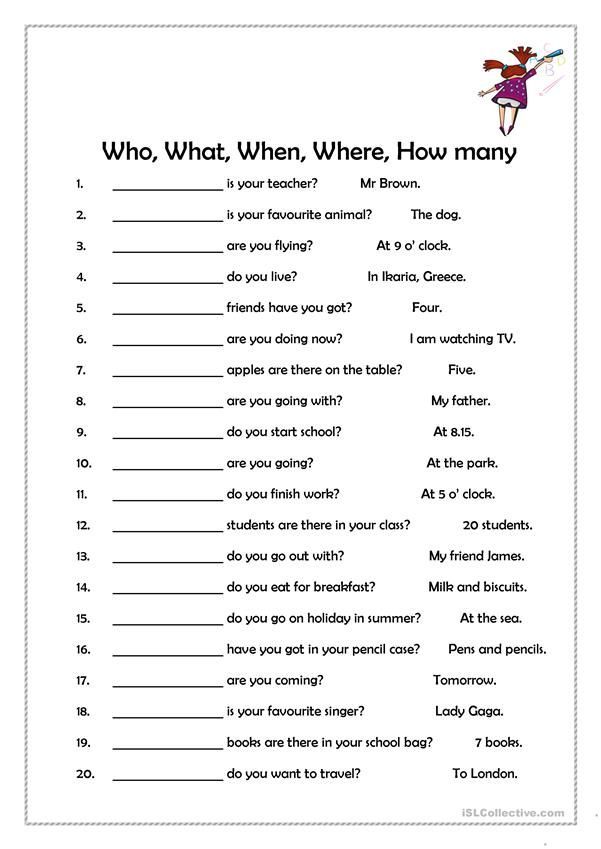 a printable worksheet for kids to learn how to say what they are