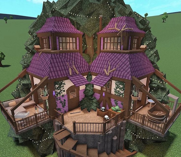 Weird Bloxburg Houses, Fairy Tale Bloxburg House, Bloxburg House Builds Cottage Core, Bloxburg House Ideas Exterior Grunge, Fairy Houses Bloxburg, Fairy Village Bloxburg, Bloxburg Fantasy House, Fantasy House Bloxburg, Garden House Bloxburg