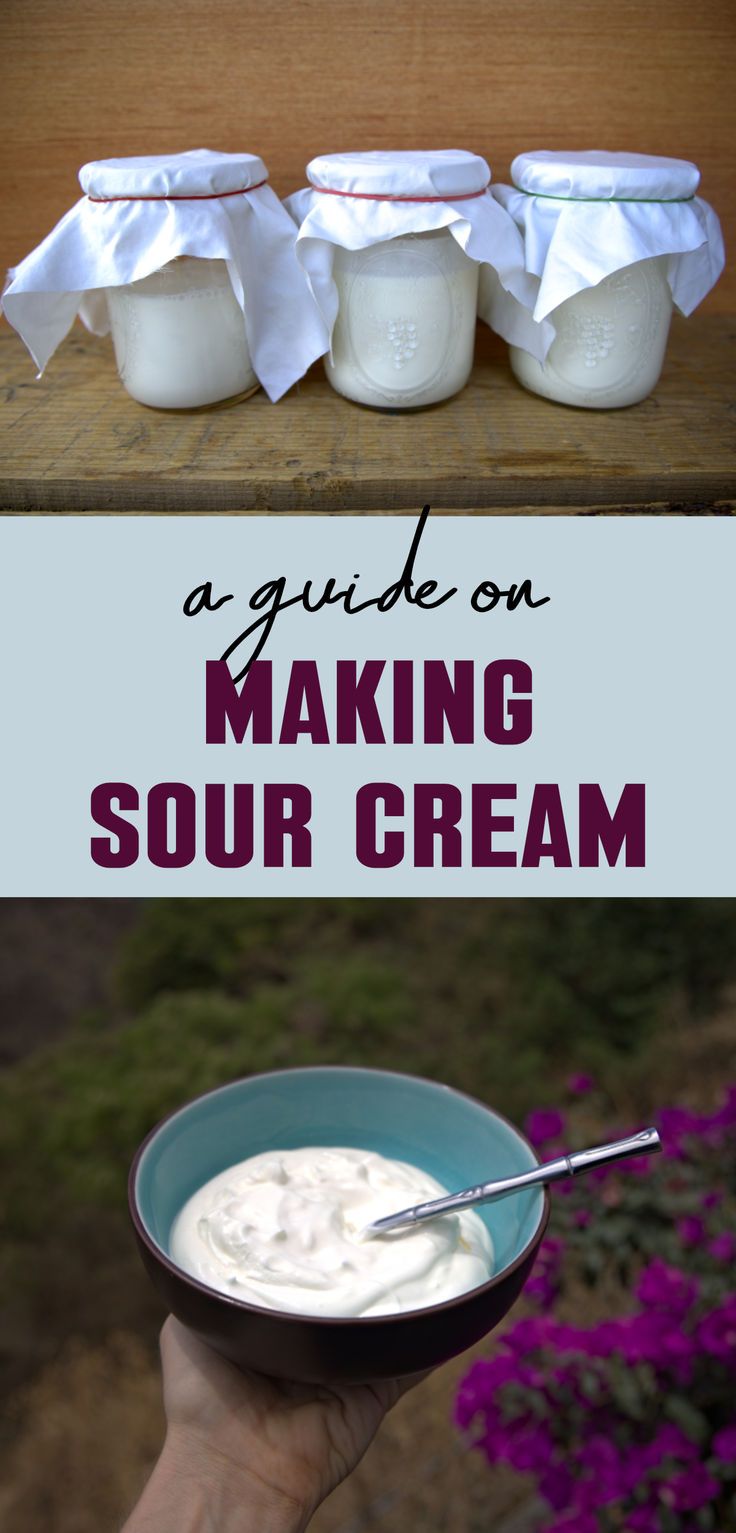 Four methods for how to make homemade sour cream Pasteurized Milk, Cheese Recipes Homemade, Make Sour Cream, Cheese Making Recipes, Homemade Sour Cream, Cultured Butter, Homemade Pantry, Sour Cream Recipes, Homemade Condiments