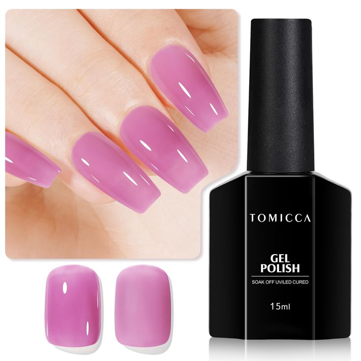 PRICES MAY VARY. 💅【Fashion Jelly Style】 Purple gel nail polish is the most popular French manicure at present. The jelly gel nail polish ensures seamless application, and the jelly nail polish gel color presents a gentle and everyday style. In addition, these color gel combinations allow you to make various elegant French nails effortlessly! 💅【Lasting Keep Glossy】This is a professional lavender nail polish gel. If used alone, then it is still sticky after curing. It needs to be used with base Purple Nail Polish Colors, Nail Art Neutral, Nail Polish Jelly, Neutral Manicure, Purple Gel Polish, Lavender Nail Polish, Purple Gel Nails, Jelly Nail, Purple Nail Polish