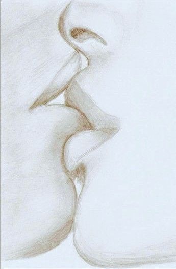 Future Soulmate, Pencil Art Love, Lips Sketch, Romantic Drawing, Body Image Art, Pencil Drawings For Beginners, Sketches Of Love, Soulmate Sketch, Couple Sketch