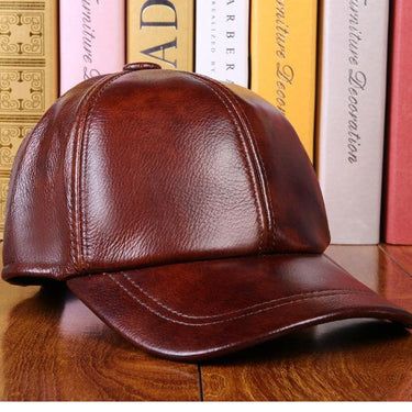 Classic Brown Six-panel Baseball Cap, Classic Baseball Cap For Outdoor, Casual Leather Six-panel Baseball Cap, Adjustable Brown Leather Baseball Cap, Classic Brown Baseball Cap With Curved Brim, Leather Six-panel Baseball Cap For Outdoor, Adjustable Brown Baseball Cap For Baseball Season, Adjustable Brown Baseball Cap For Season, Classic Brown Baseball Cap For Outdoor