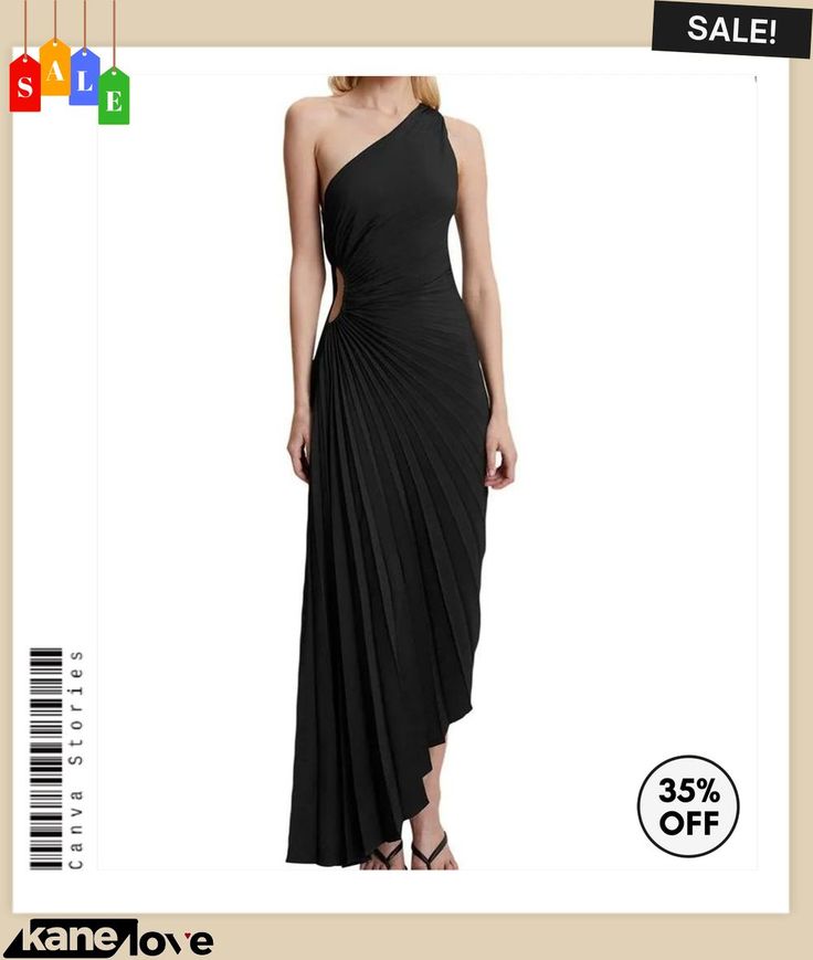 Asymmetrical Pleated Dress Chic Pleated Maxi Dress With Asymmetrical Neckline, Chic Pleated One Shoulder Dress For Formal Occasions, Chic Pleated One Shoulder Dress For Formal Events, Elegant Pleated One-shoulder Dress For Night Out, Chic Formal Pleated One Shoulder Dress, Elegant Pleated One Shoulder Dress For Night Out, Chic Pleated Dresses With Asymmetrical Neckline, Chic Dresses With Pleated Details And Asymmetrical Neckline, Chic Dresses With Pleated Asymmetrical Neckline