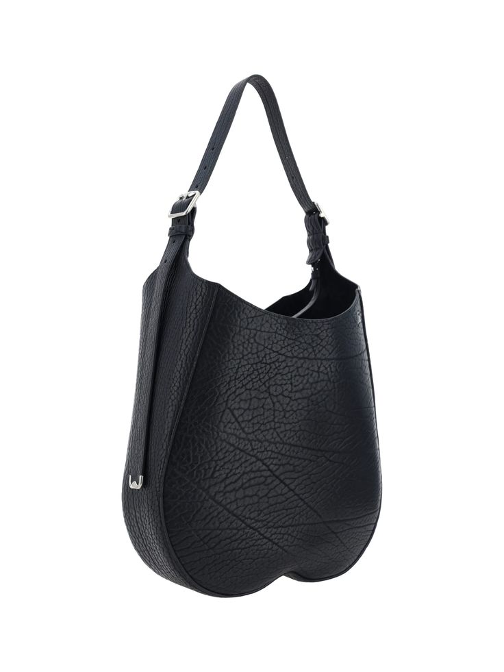 100% Calf Leather Bos Taurus Classic Calf Leather Hobo Bag For Evening, Classic Evening Hobo Bag In Calf Leather, Classic Textured Leather Hobo Bag For Evening, Evening Calf Leather Hobo Bag, Formal Pebbled Leather Shoulder Bag With Palladium Hardware, Evening Textured Leather Hobo Bag, Leather Lined Satchel Hobo Bag For Evening, Formal Pebbled Leather Hobo Bag, Evening Textured Calf Leather Hobo Bag