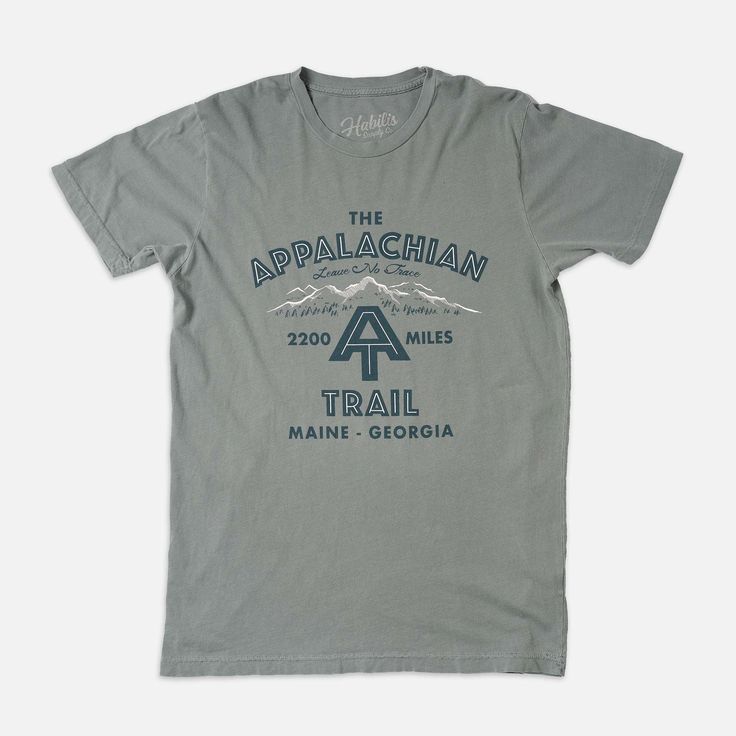 "The Appalachian Trail National Park T-shirt - Made in USA The Appalachian Trail is the Granddaddy of them all!! Leave no trace. Designed & Screen printed in Los Angeles. Sizes & Colors made to order. Shirt is made of an ultra soft 100% cotton, garment dyed tee, made in Los Angeles. Please allow 1-2 weeks for printing and packaging S M L XL CHEST35-37\"38-40\"41-43\"44-46\" WAIST28-30\"31-33\"34-36\"37-39\" HIP 35-37\"38-40\"41-43\"44-46\"" National Park Tshirt, Leave No Trace, The Appalachian Trail, Hiking And Camping, Hiking National Parks, Mountain Style, Appalachian Trail, Backpacking Travel, Alternative Outfits