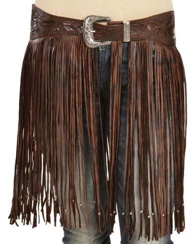 Kobler Leather Women's Hand-Tooled Beaded Fringe Belt, Brown Fringe Belts, Cowhide Crafts, Pagan Clothing, Fringe Belt, Cowgirl Style Outfits, Diy Barbie Clothes, Boot Barn, Fringed Belt, Women's Circle