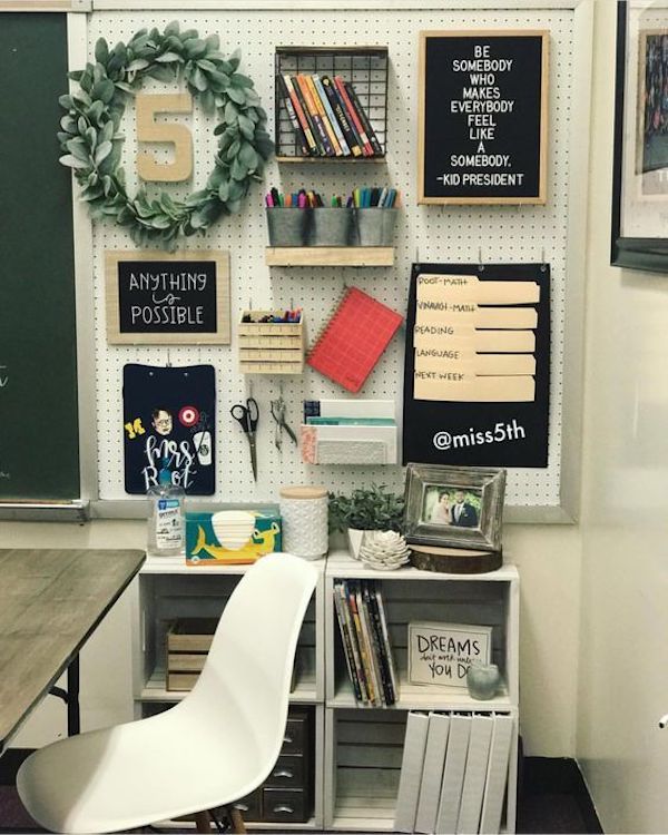 an instagram photo of a desk and shelves