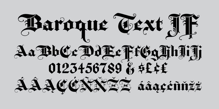 an old fashioned gothic typeface