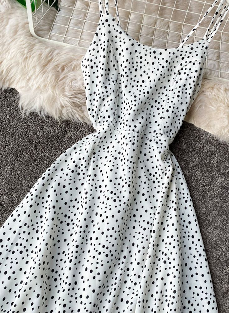 Cute A line polka dot dress summer dress 042 Fabric: blended Color: champagne, black, red, white Size(cm): S, M, L S length 112 bust 80 waist 68 M length 113 bust 84 waist 72 L length 114 bust 90 waist 76 White A-line Sundress For Party, Polka Dot A-line Mini Dress For Summer, Polka Dot Mini Sundress For Summer, Chic Polka Dot Mini Dress For Summer, Polka Dot Mini Dress For Summer, Polka Dot Sleeveless Summer Party Dress, Polka Dot Sleeveless Dress For Summer Party, Summer A-line Polka Dot Mini Dress, Summer Polka Dot A-line Mini Dress